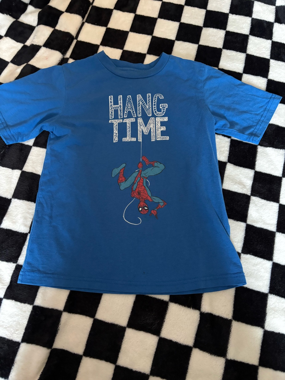 Boys size small spider man tshirt (small dot stain)